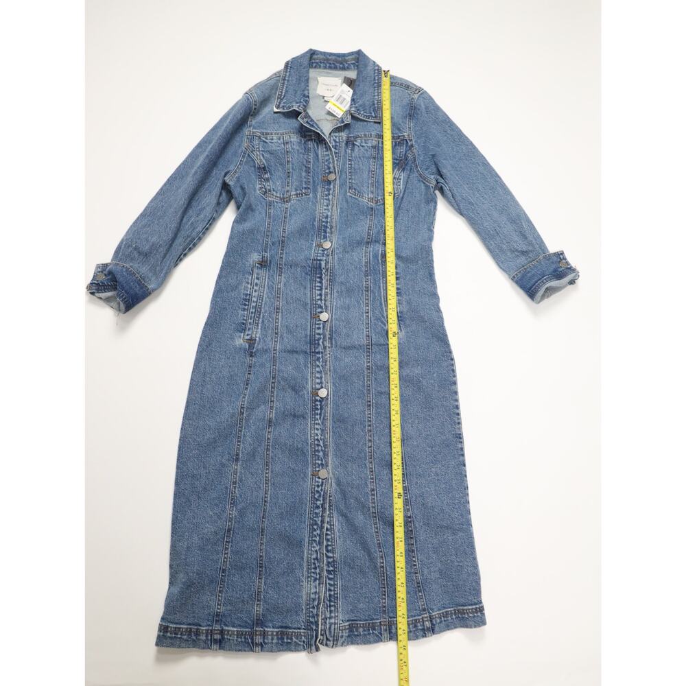 Habitual Denim Midi Shirt Dress Button Front Collared Balsam Blue NWT Medium - Picture 13 of 13